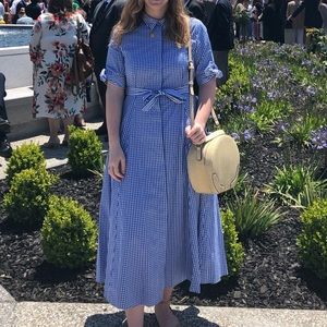Calvin Klein blue gingham dress
